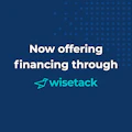 Now offering financing through Wisetack navy square